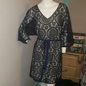 Chelsea and Violet  Navy Lace dress